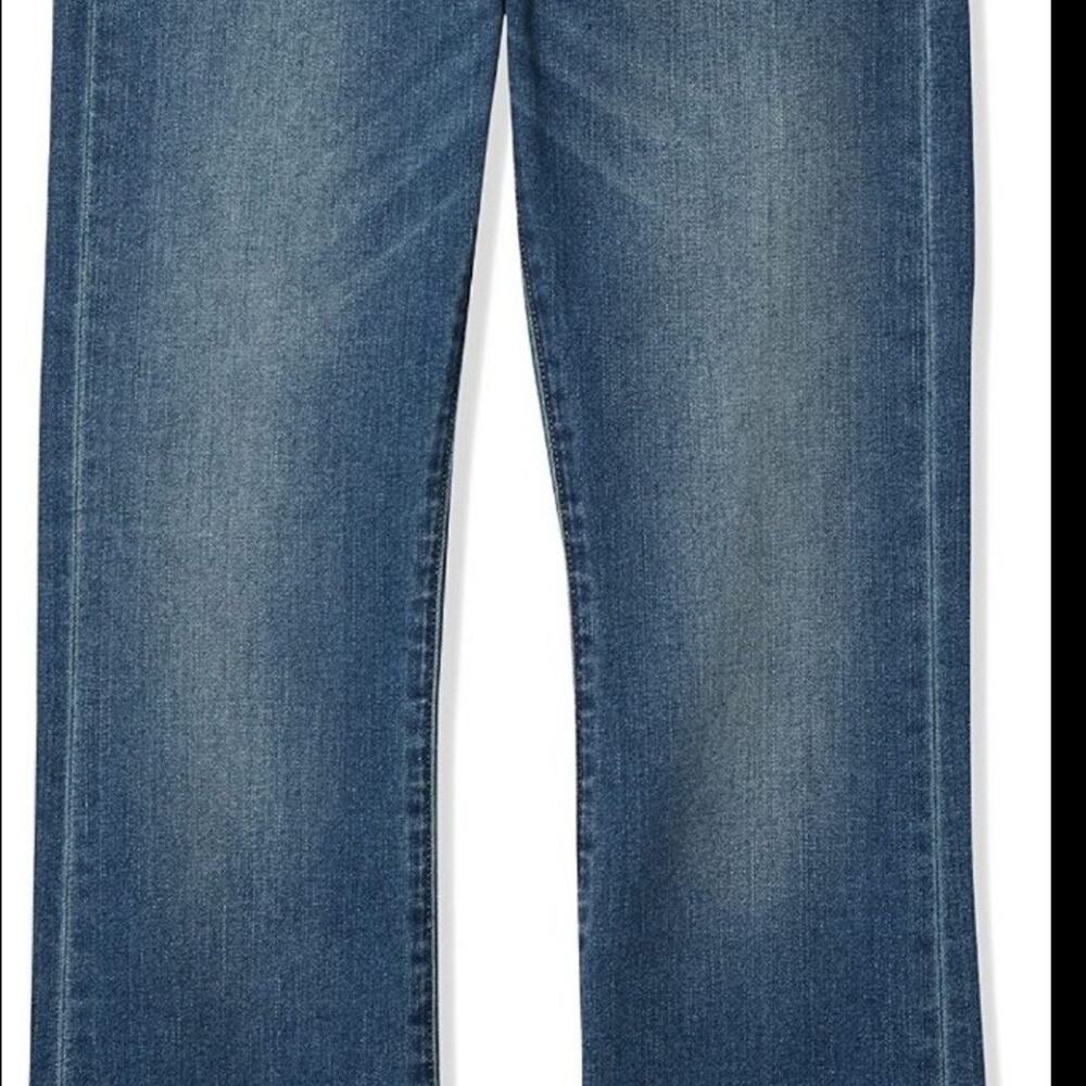 Amazon Essentials Girls' Boot-Cut Stretch Jeans, Washed Blue, 7 Slim